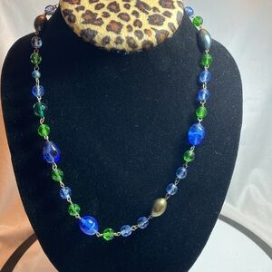 Vintage beaded necklace. 23”   Unmarked.